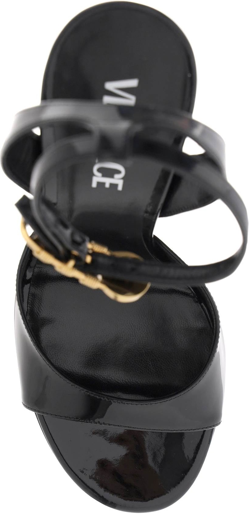 Versace, Shoes, Nwt Versace Leather Sandals With V Logo