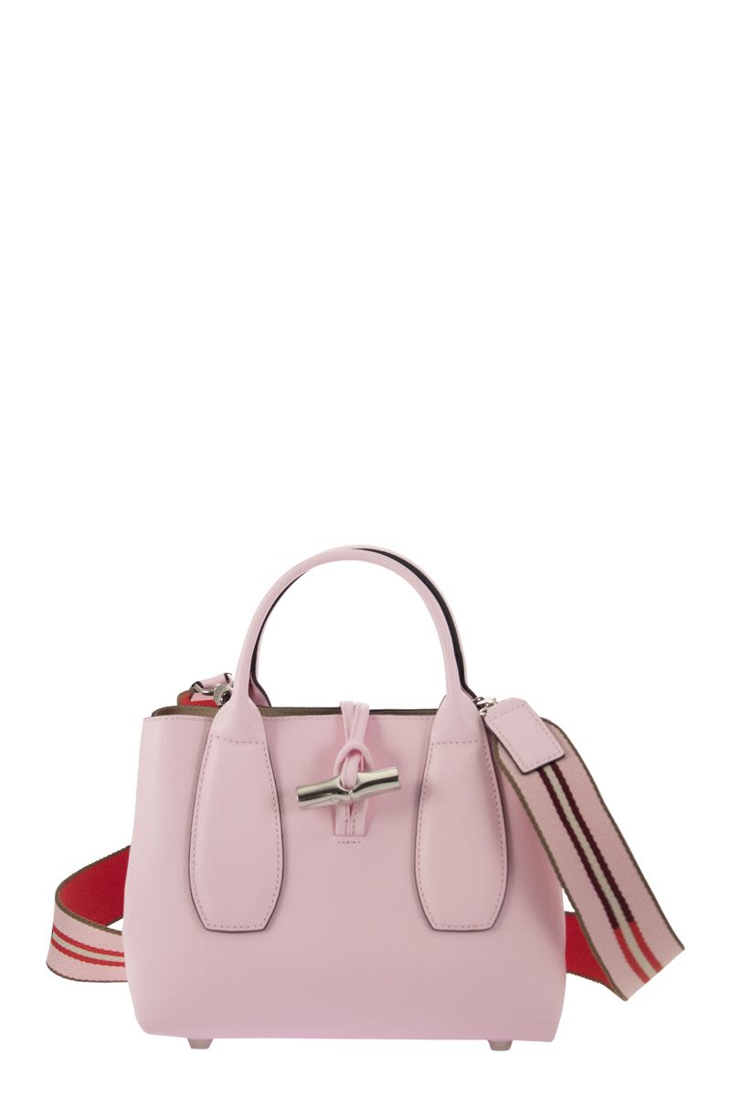 Roseau M Handbag Pale Pink  Leather 10058HCNP53  Longchamp EN