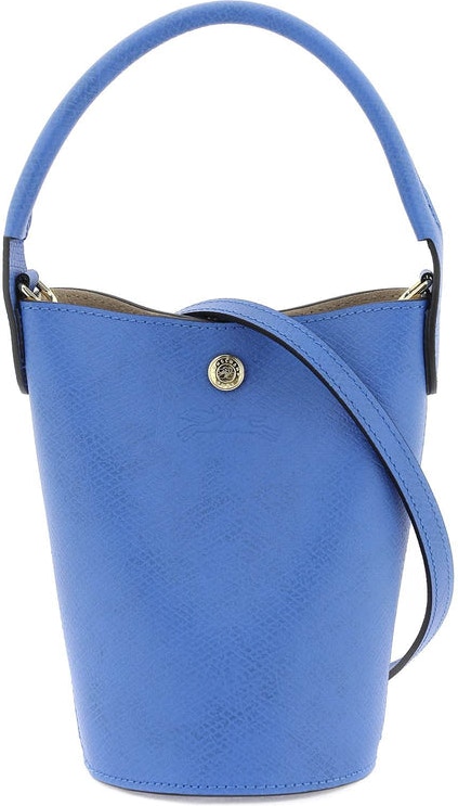 Longchamp Le Foulonne Leather Bucket Bag in Blue
