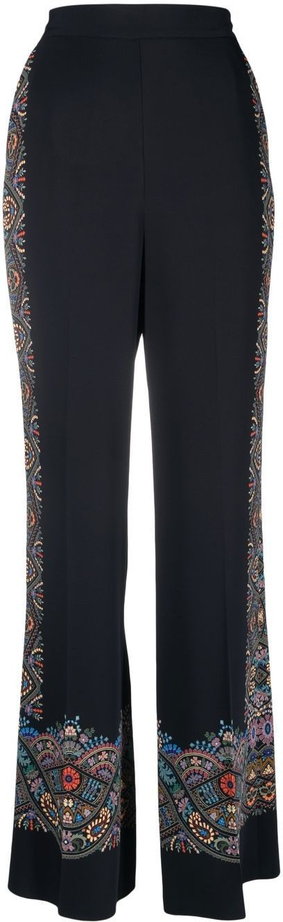 1 ETRO abstract-print straight-leg trousers