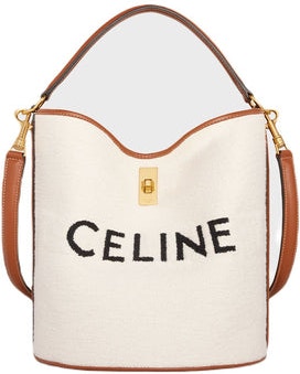 Celine, Bags, Authentic Celine Small Bucket Cuir Triomphe In Textile And  Calfskin Bag