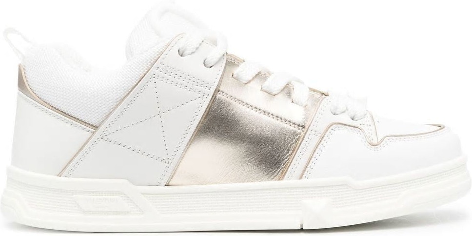 L71 VALENTINO OPEN SKATE LEATHER LOW-TOP SNEAKERS