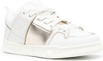 L71 VALENTINO OPEN SKATE LEATHER LOW-TOP SNEAKERS