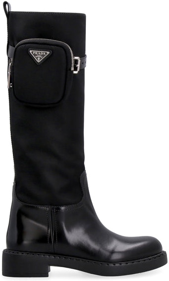 F0002 PRADA LEATHER AND RE-NYLON BOOTS