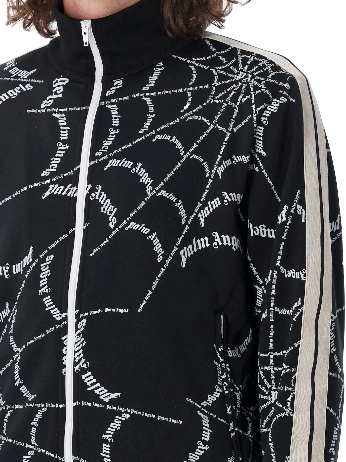 1001 PALM ANGELS SPIDER WEB CLASSIC TRACK JACKET