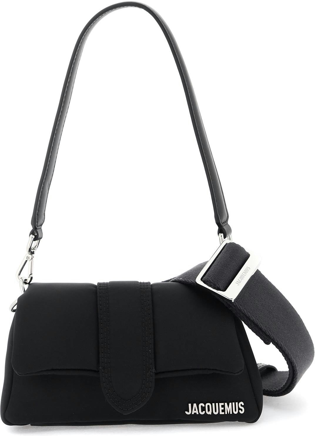 Christian Dior Leather-Trimmed Nylon Saddle Bag - Black Shoulder