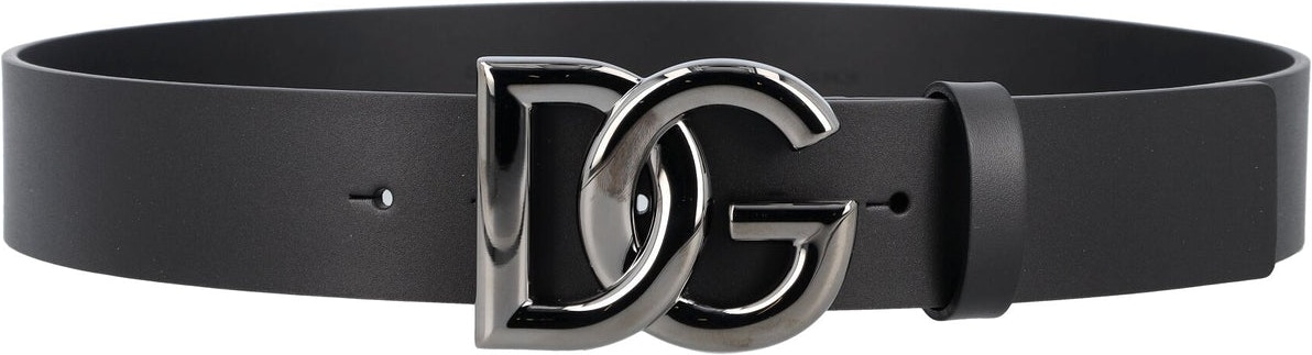 Dolce & Gabbana - DG Logo Buckle Belt - Men - Leather - 100 - Black