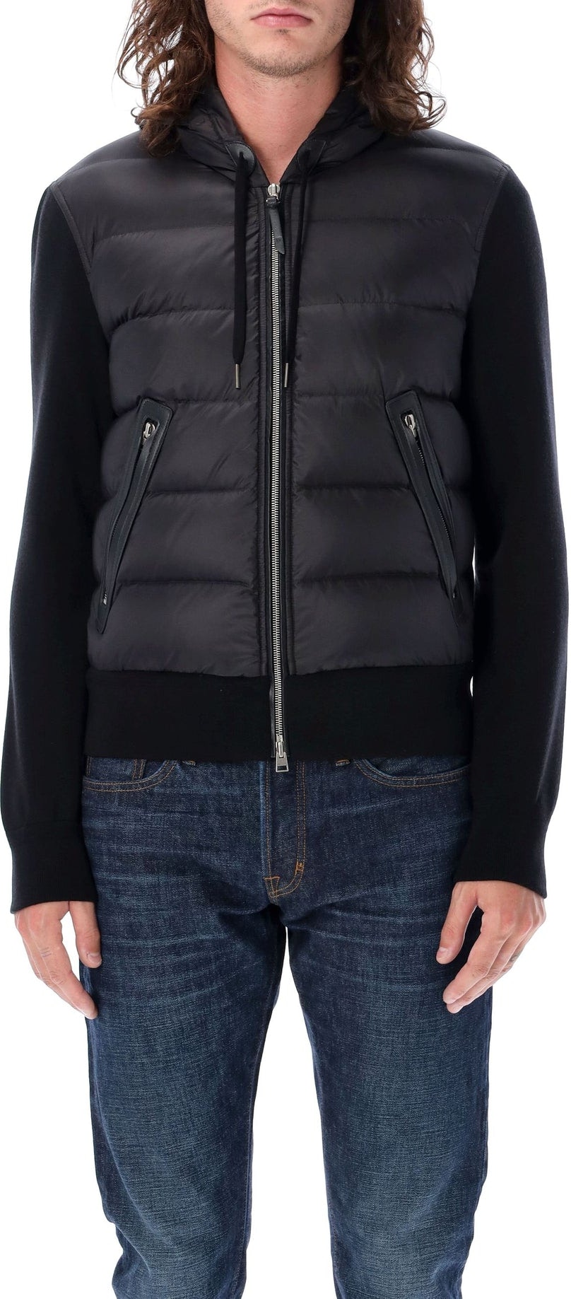 Tom Ford Leather Puffer Jacket - Black