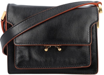 TRUNK SOFT large bag in blue and black leather