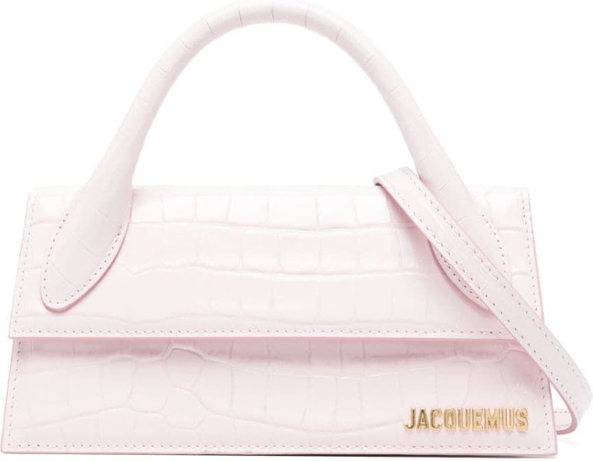 Jacquemus Pink Croc Embossed Leather Le Chiquito Mini Bag Jacquemus