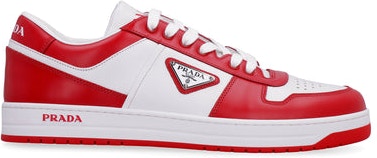F0O3N PRADA Prada Logo Patch Canvas Sneakers.