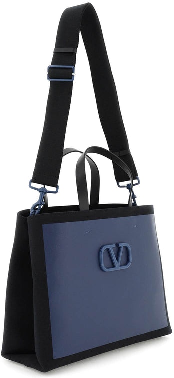 V Logo Signature Small Leather Bucket Bag in Black - Valentino Garavani