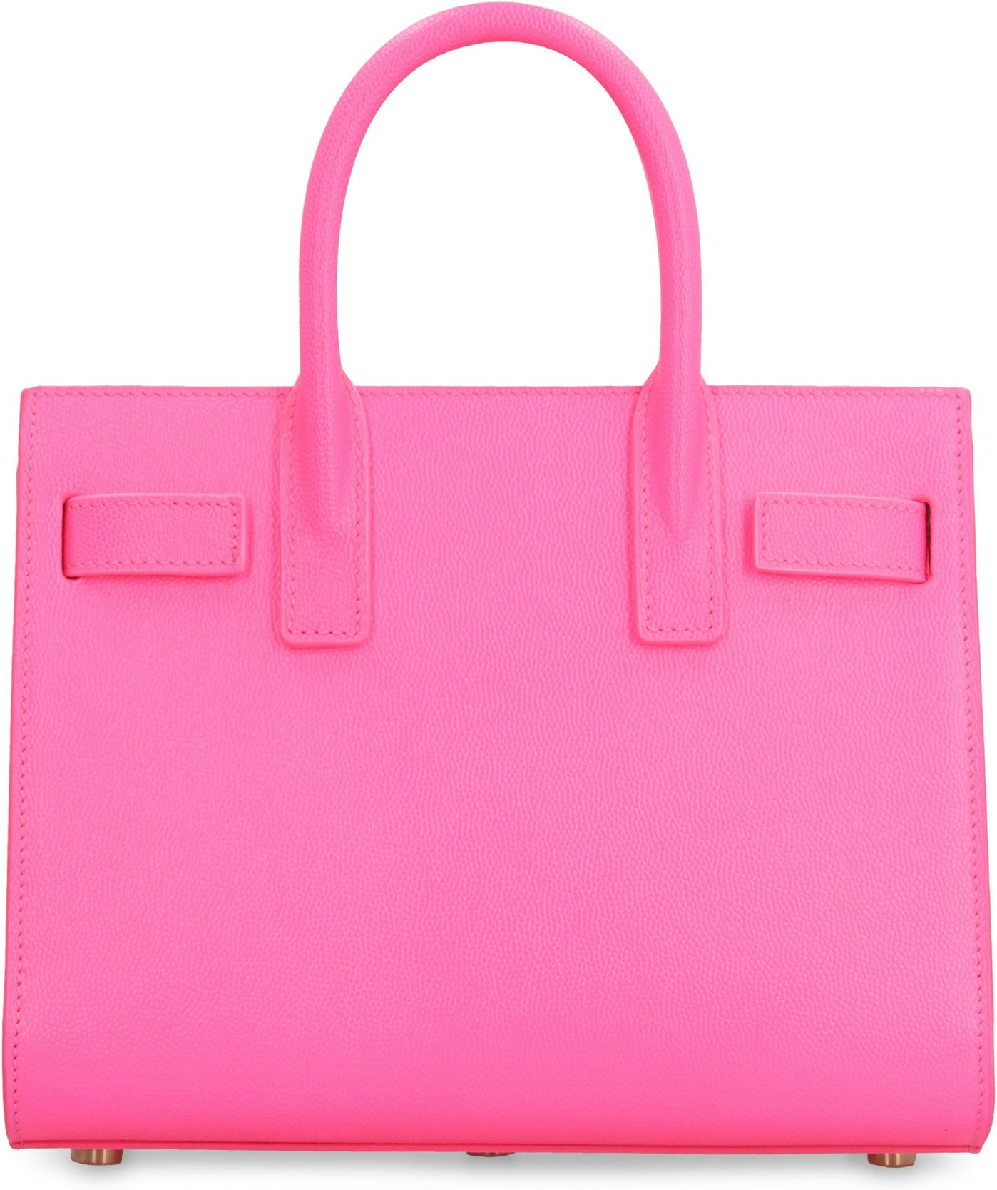 Saint Laurent Nano Sac Du Jour Tote Bag In Grained Leather in Pink