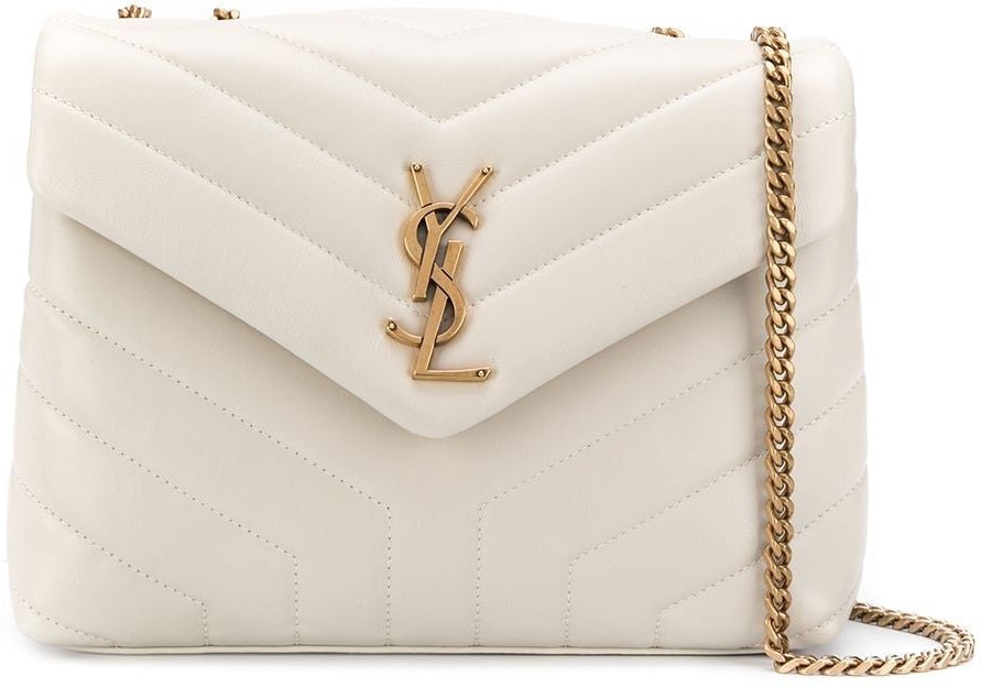 White Loulou small quilted leather shoulder bag