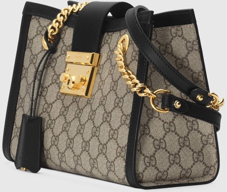 Gucci neutrals Mini GG Supreme Padlock Shoulder Bag