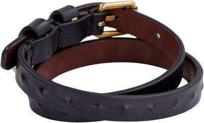 1000 ALEXANDER MCQUEEN LEATHER BRACELET WITH MEDALLION AND SKULL