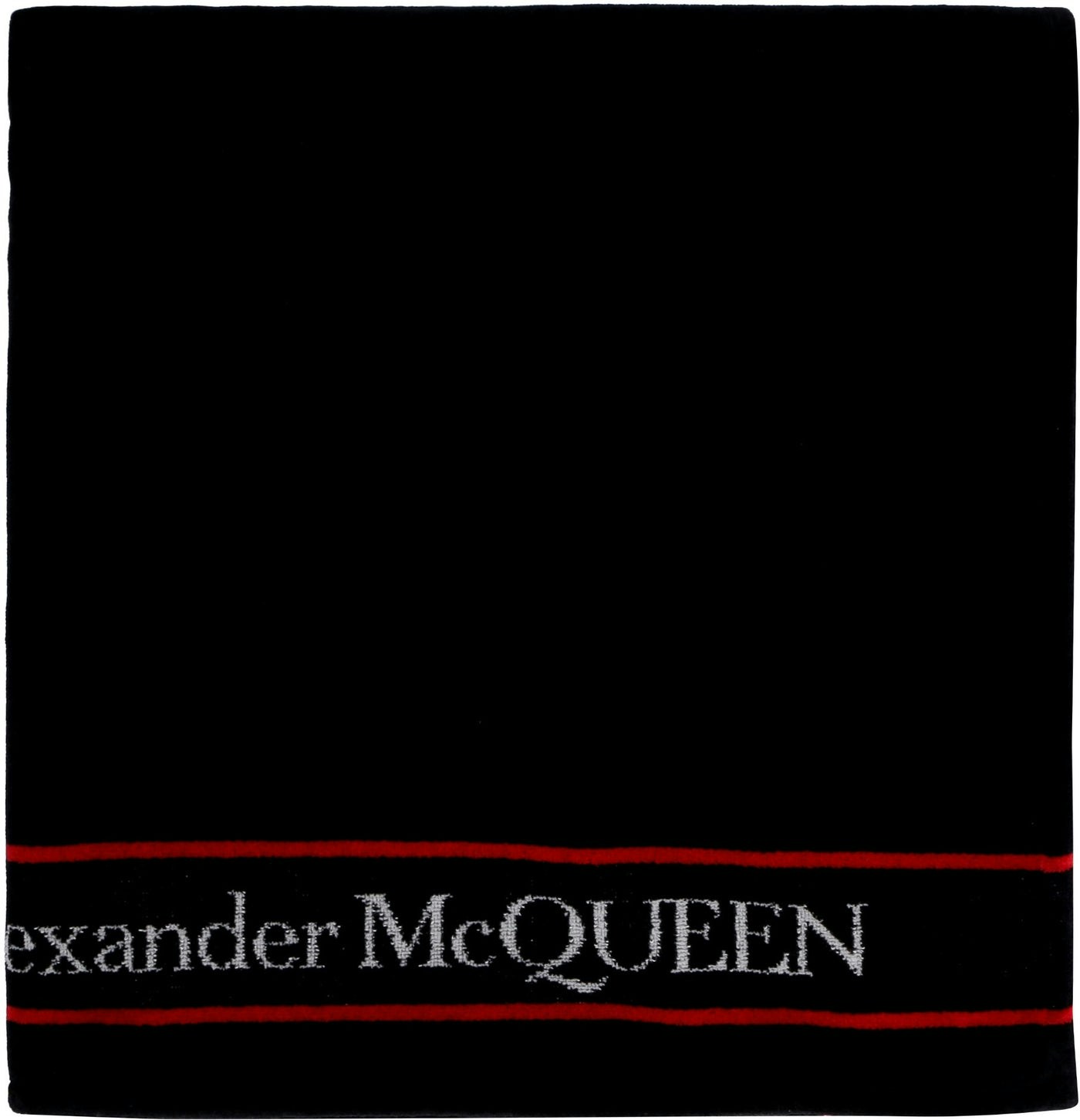 1078 ALEXANDER MCQUEEN BEACH TOWEL WITH LOGO