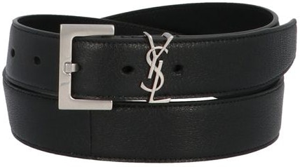 Saint Laurent Men's Logo Leather Belt