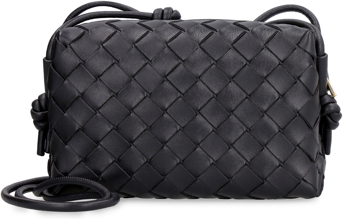 Loop Small Leather Crossbody Bag in Grey - Bottega Veneta