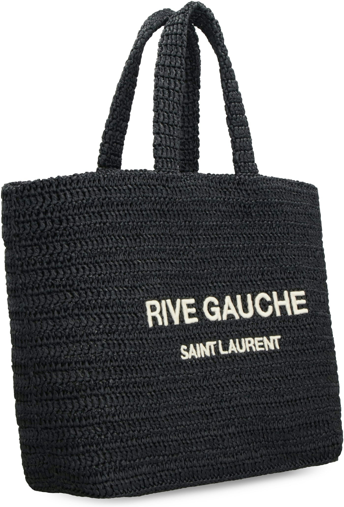 BLACK SAINT LAURENT RIVE GAUCHE CROCHET BAG (688864GAAA1)