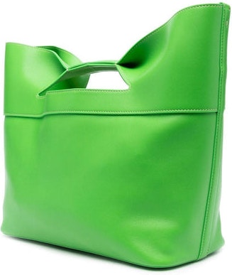 Acid Green Alexander Mcqueen The Bow Small Bag - Front Side