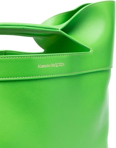 Acid Green Alexander Mcqueen The Bow Small Bag - Logo