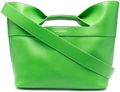 Acid Green Alexander Mcqueen The Bow Small Bag - Front