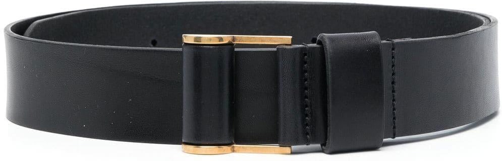 Saint Laurent Women's Monogram Leather Belt - Nero - Size XXXL