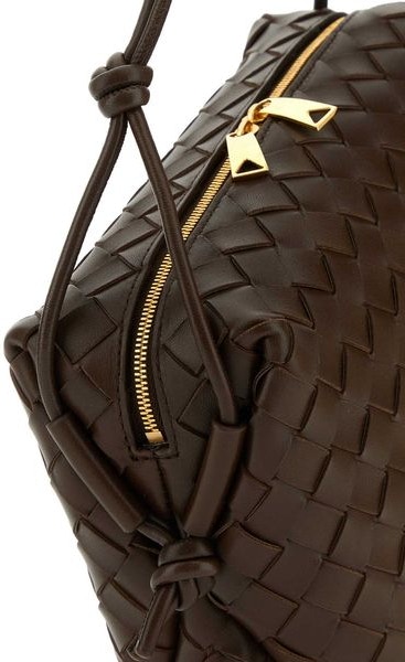 Bottega Veneta Loop Intrecciato Camera Bag Small Black in Lambskin Leather  with Gold-tone - US