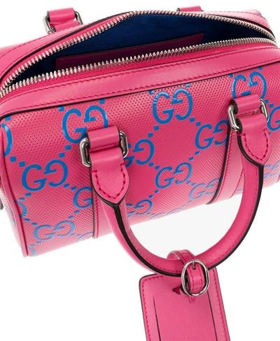 Gucci GG Embossed Mini Duffle Bag in Pink
