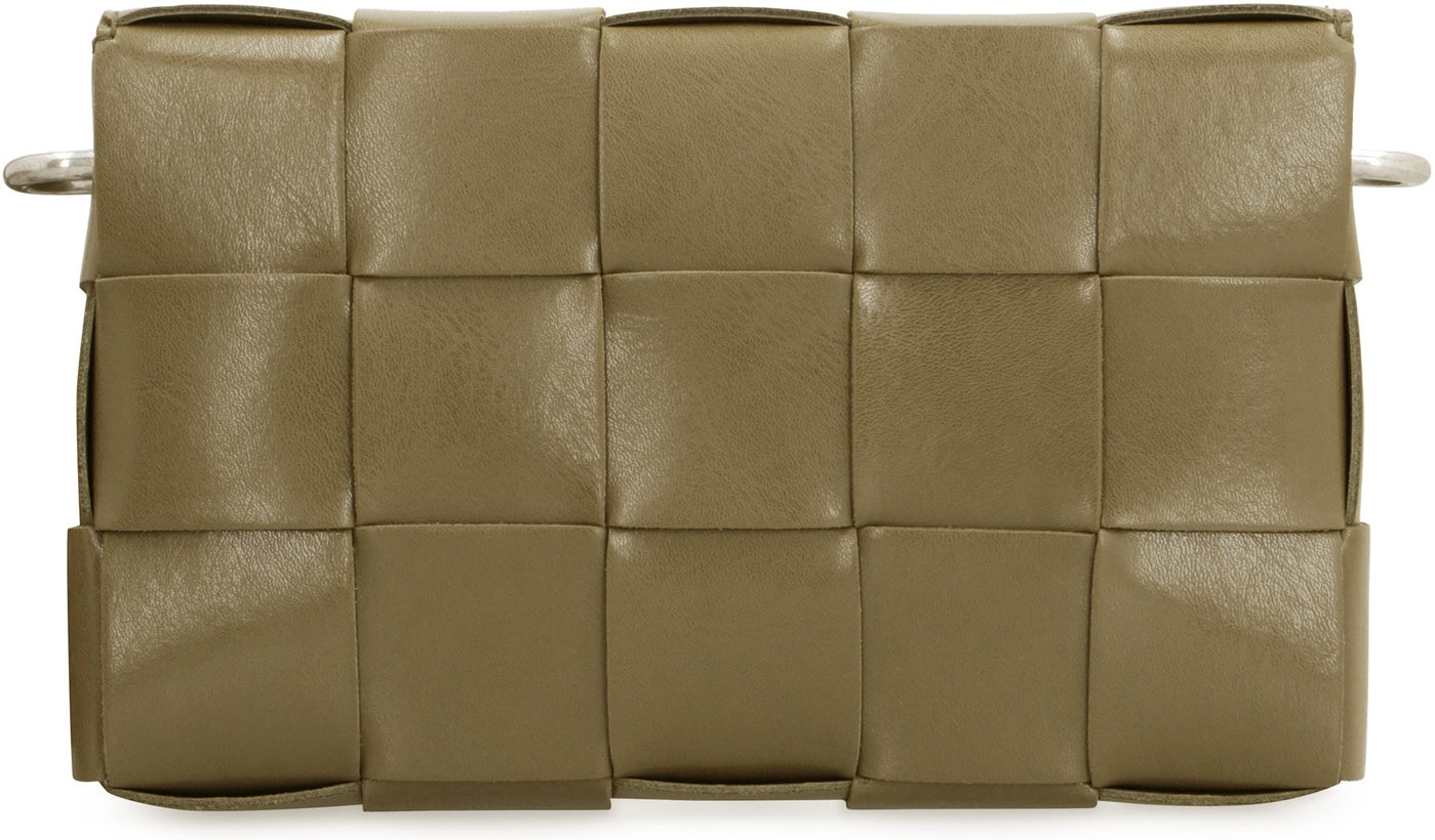 Bottega Veneta | Small Cassette Leather Crossbody Bag | Green Tu