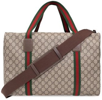 Gucci Mini Boston GG Canvas Striped Bag