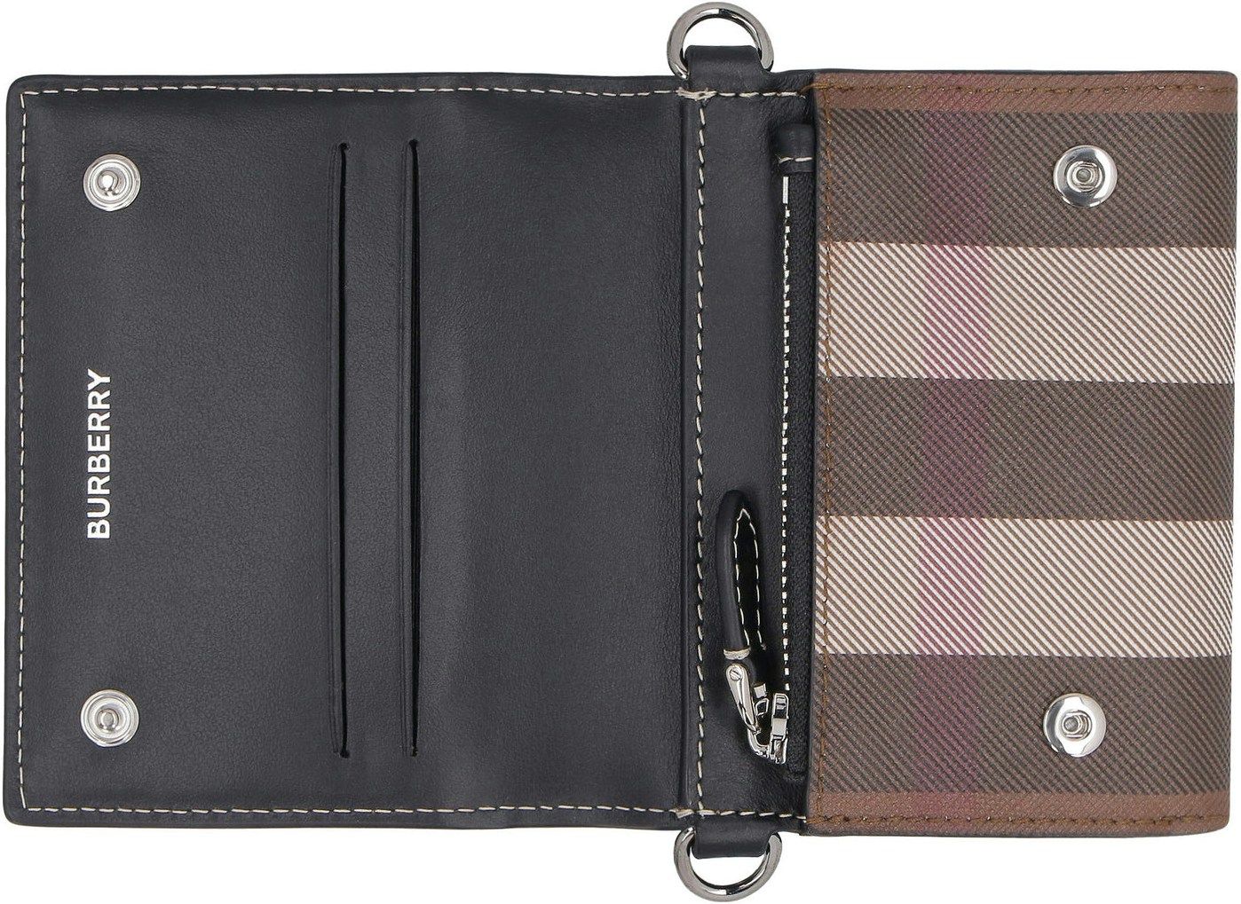 A8900 BURBERRY CHECKED WALLET WITH SHOULDER STRAP