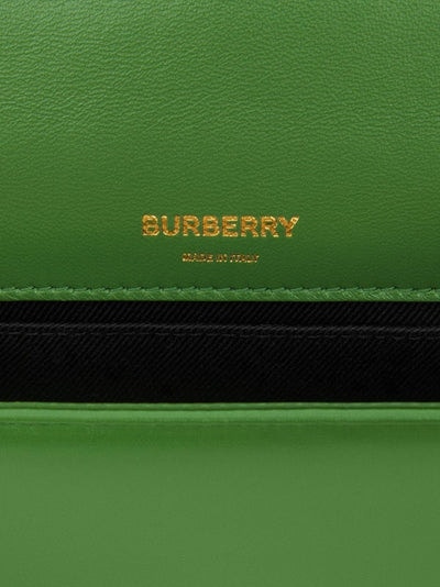 Deep Emerald Green Burberry Quilted Mini Lola Bag - Logo
