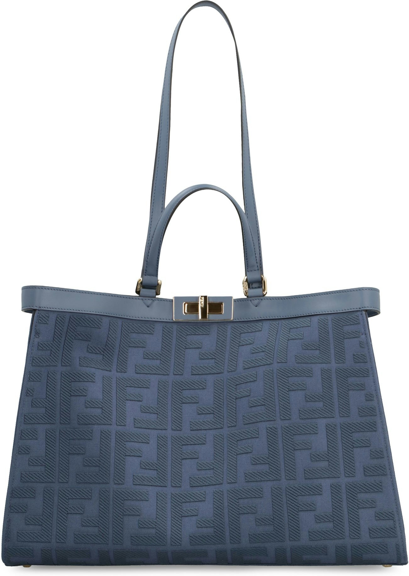 Fendi - Leather-Trimmed Logo-Jacquard Canvas Tote Bag Fendi