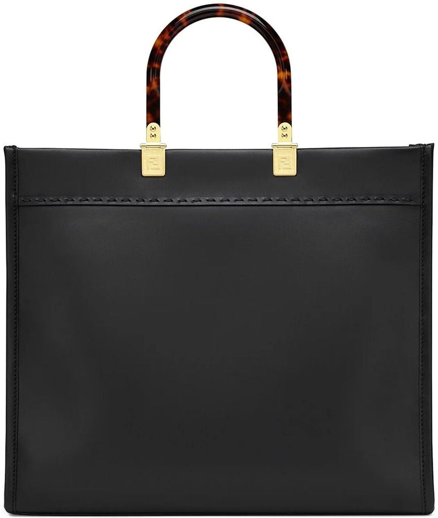 Black Fendi Sunshine Medium Shopper Bag - Back