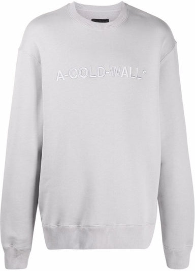 GREY A-COLD-WALL LOGO EMBROIDERED COTTON SWEATSHIRT