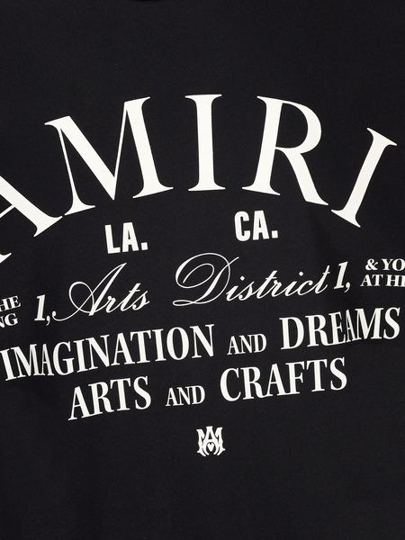 Logo Cotton Jersey T Shirt in Black - Amiri