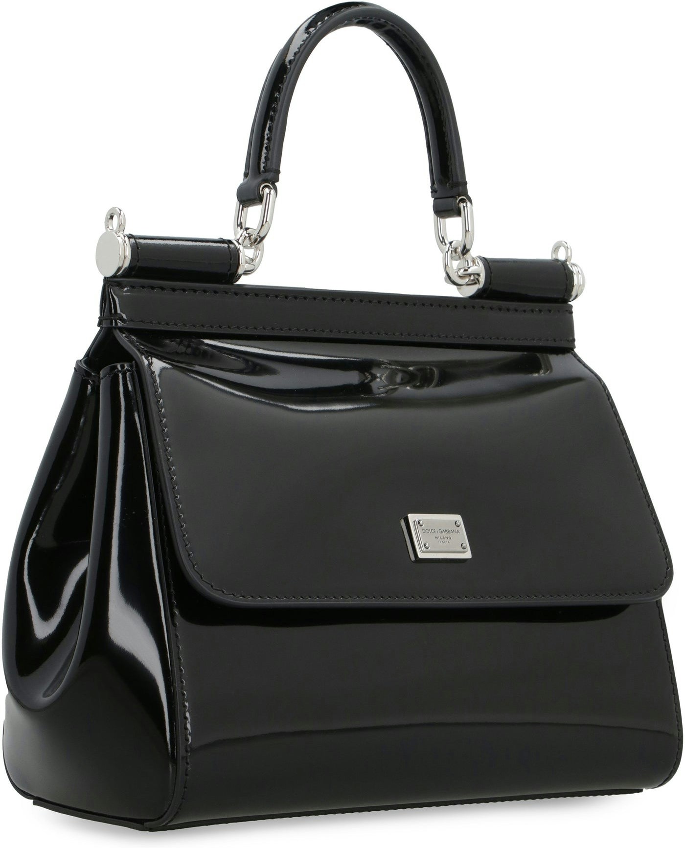 X Kim Sicily Small Leather Shoulder Bag in White - Dolce Gabbana