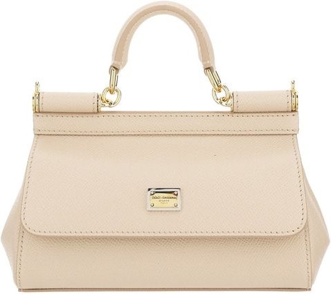 DOLCE & GABBANA SMALL SICILY BAG IN DAUPHINE LEATHER