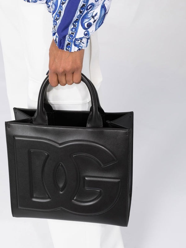 Dolce & Gabbana DG Logo Patent Chain Crossbody Bag