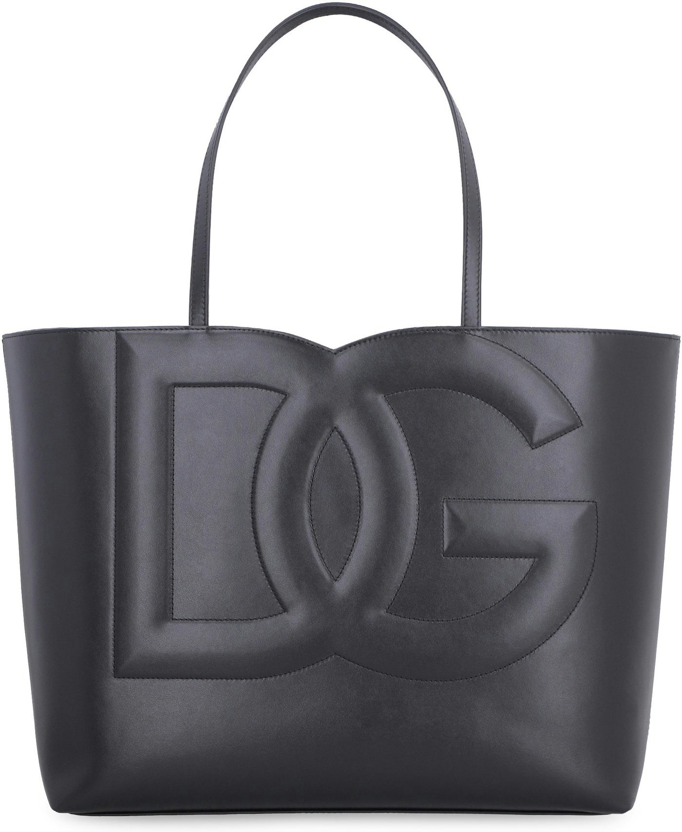 Dolce & Gabbana Logo Large Leather Tote