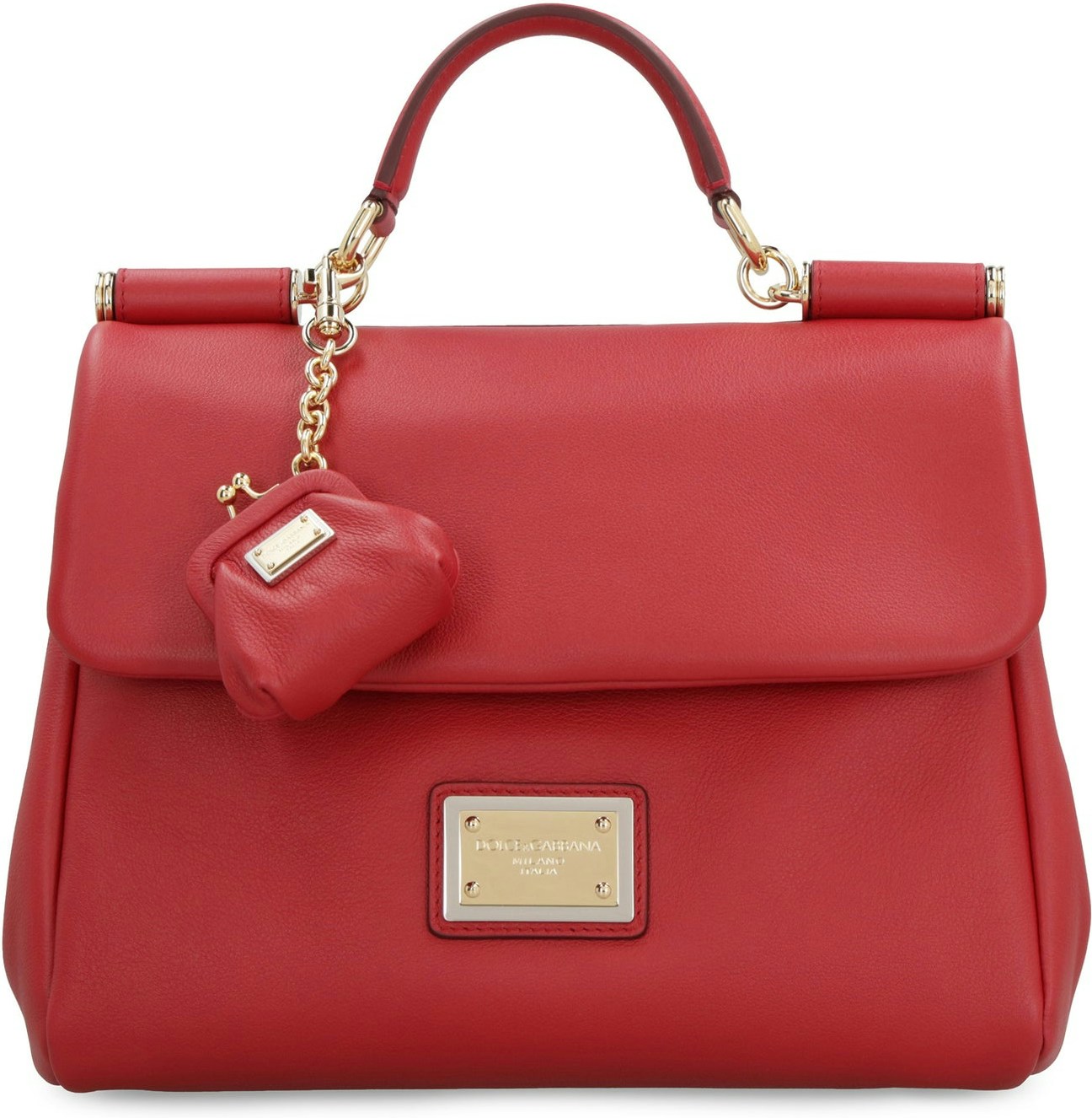 Dolce & Gabbana Small Sicily Handbag in Red