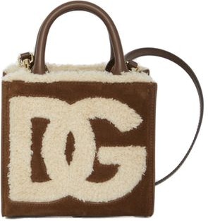 Dolce & Gabbana Medium Sicily Shearling Tote Bag