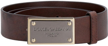 80048 DOLCE & GABBANA LEATHER BELT WITH BUCKLE