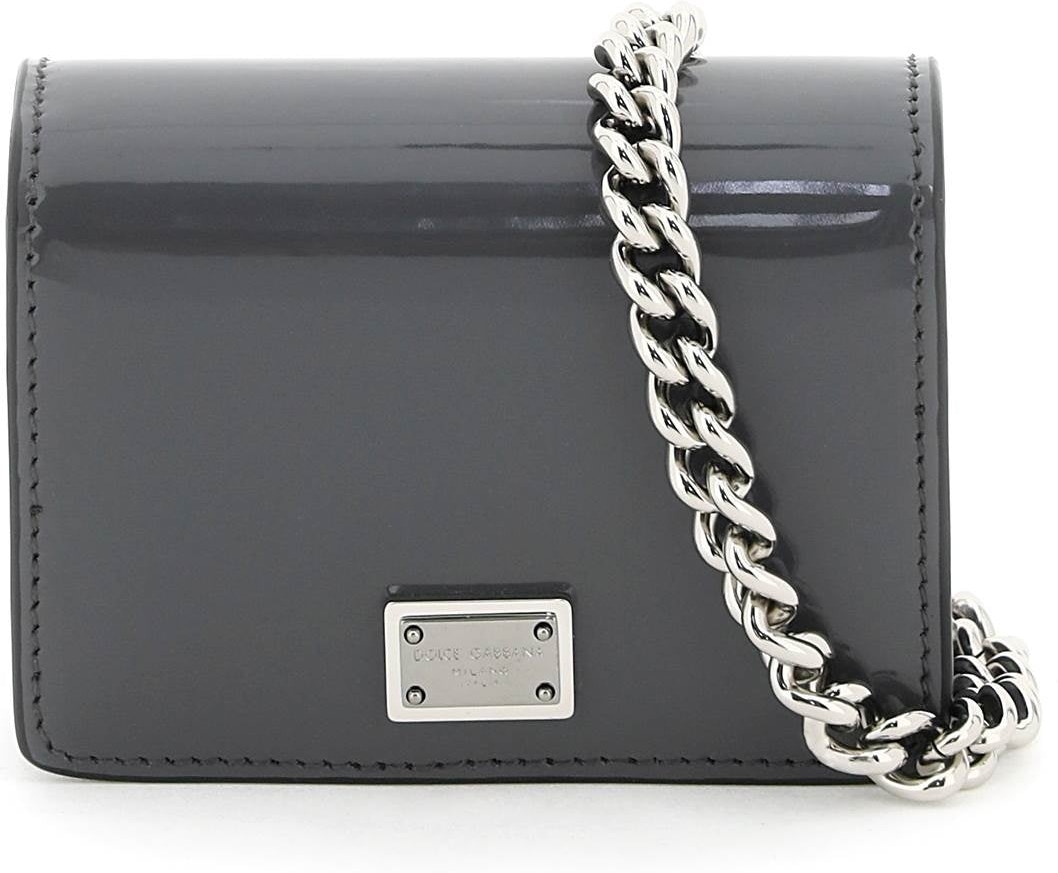 Dolce & Gabbana Patent Leather Crossbody Bag in Black