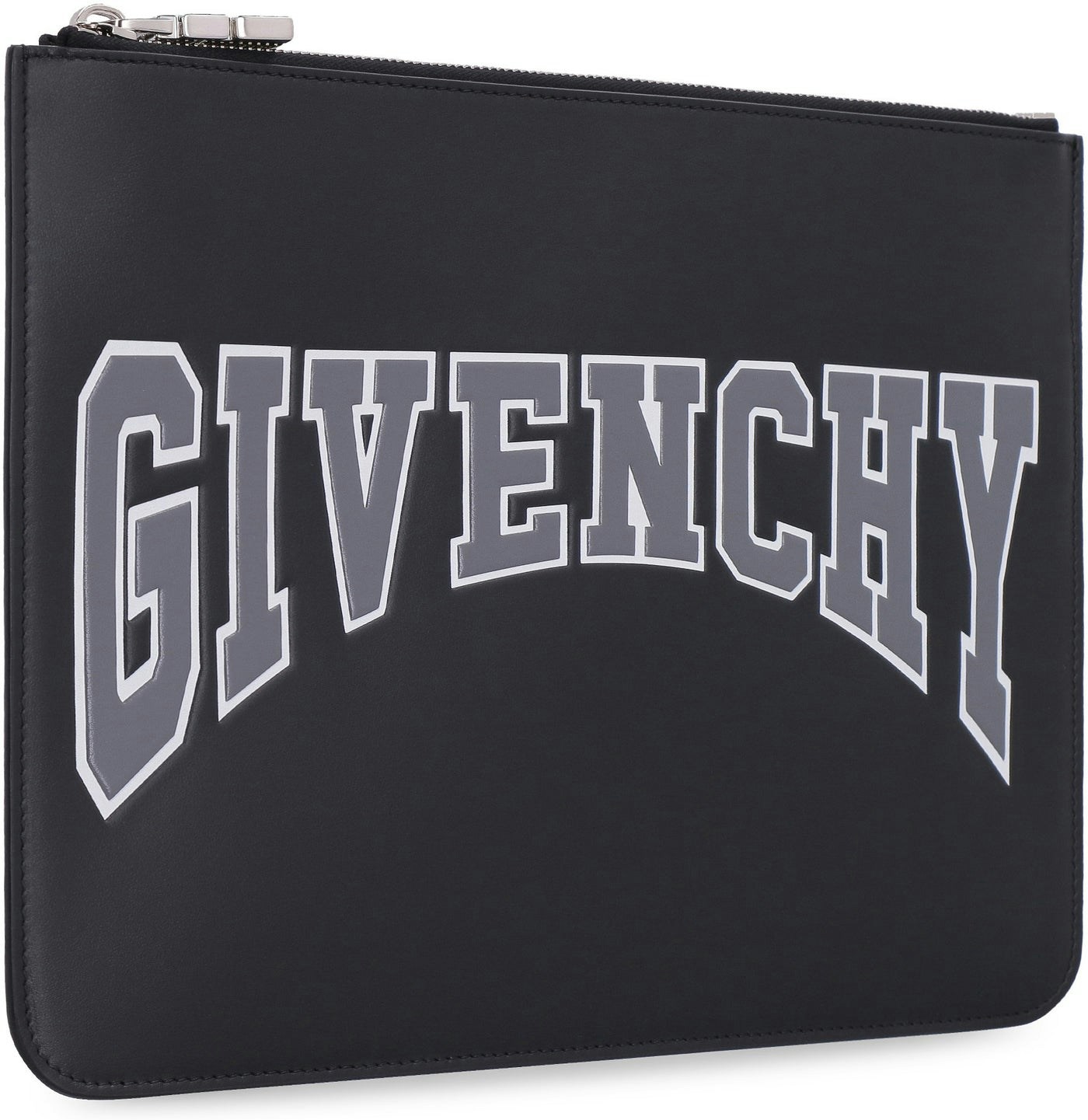 001 GIVENCHY LOGO DETAIL FLAT LEATHER POUCH