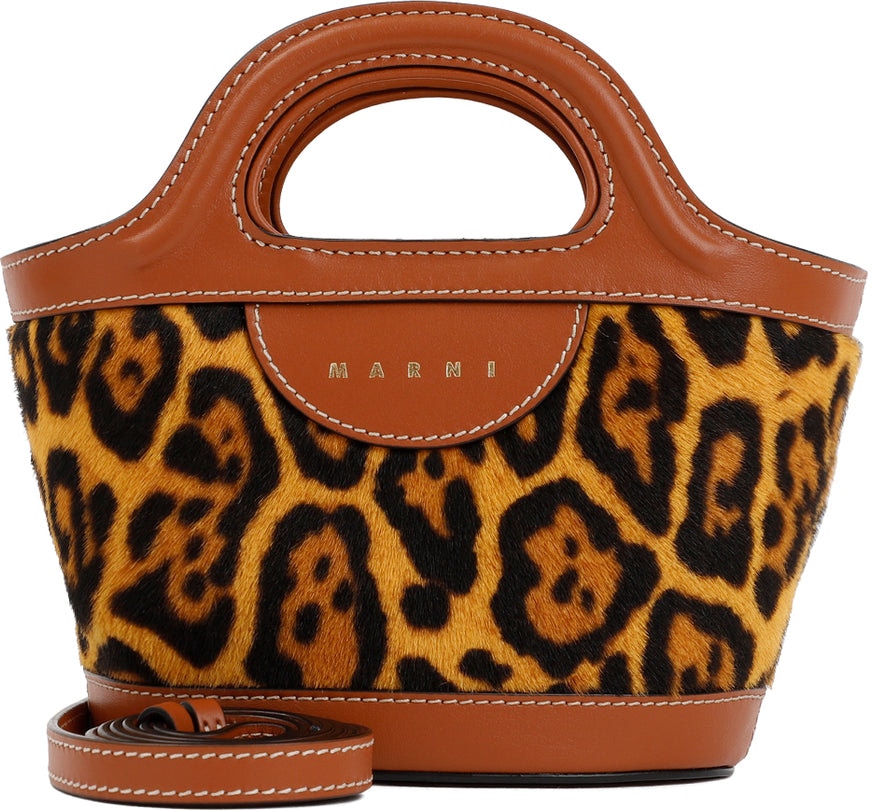 Tropicalia Micro Bag in brown leather
