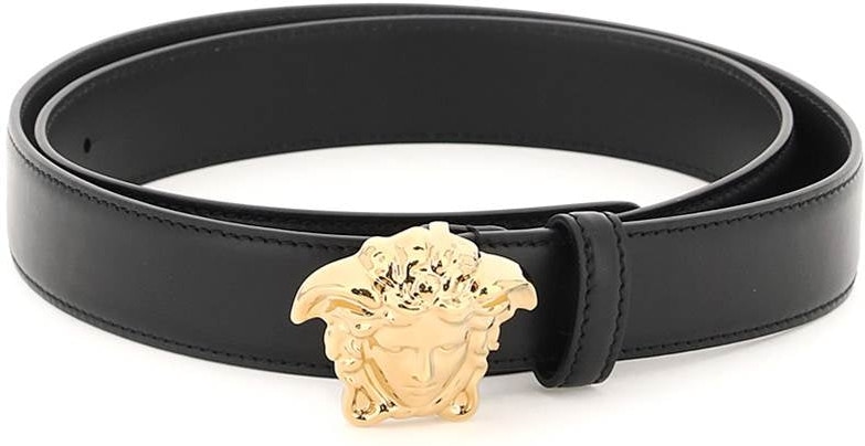 Versace La Medusa Head Reversible Belt Black & Gold / 110
