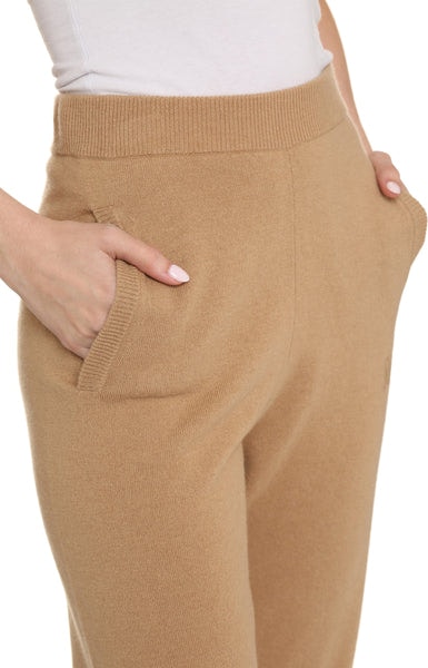 002 MAX MARA KNITTED CASHMERE TRACK-PANTS